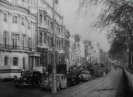 Piccadilly looking east with 105 Piccadilly to the left of capture. Circa 1952