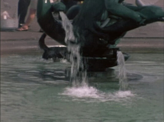 A fountain in Trafalgar Square, SW1 Circa 1968