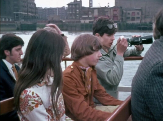 The entrance to St. Katharine Dock, Wapping E1 in the background. Circa 1968