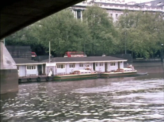 The only floating police station in Great Britain. Waterloo Police Station Circa 1968