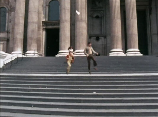 The steps of St. Pauls Cathedral. Circa 1968