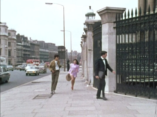 Hyde Park Corner looking west down Knightsbridge.