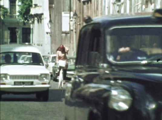 Consort Road SW7 looking west towards Queen?s Gate with Holy Trinity Church to the right of shot. Circa 1968