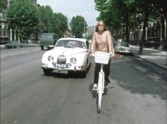 Sutherland Avenue, W8 about to pass Warwick Avenue. Circa 1968