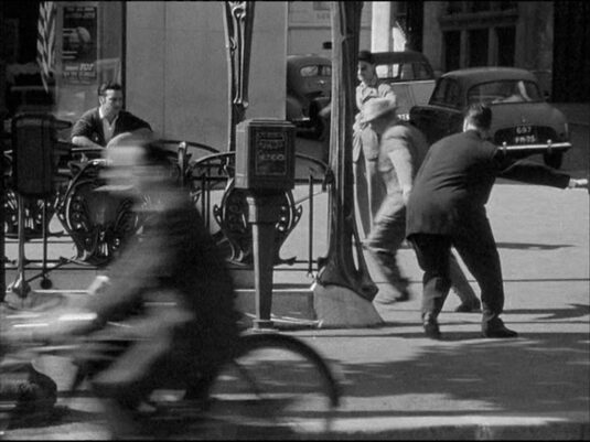 Champs-Élysées looking down Rue de Bassano. Circa 1960