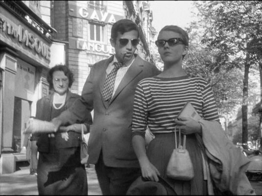Boulevard des Italiens with Rue des Italiens, 9e off to the left. Circa 1960