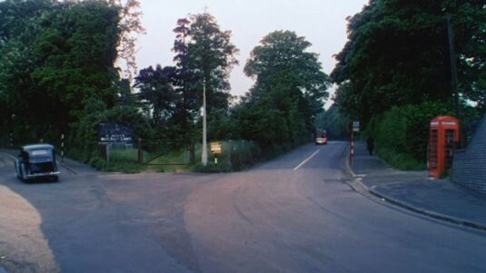 The view up Gringer Hill with Belmont Road (to the left) now blocked off / rerouted. Circa 1954