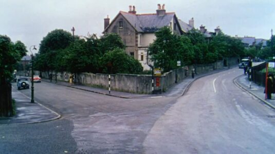 The view down Norfolk Road, Maidenhead to the left and Marlow Road (to the right) Circa 1954