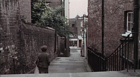 Holly Bush Steps looking downward east. Circa 1968