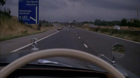 A1M about to turn off at what is now Junction 7 Circa 1978