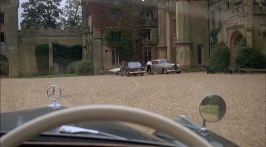 The forecourt of Knebworth House, Knebworth, Hertfordshire Circa 1978