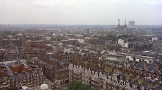 From the viewing tower of Westminster Cathedral, Ashley Place SW1. Circa 1978