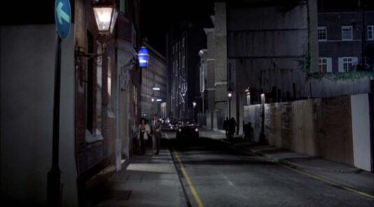 Marylebone Lane, London, W1 with the camera sighted with the junction of Wigmore Street Circa 1978