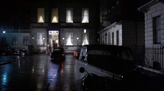 Queen Anne Street, W1G 9LQ, at the corner with Chandos Street. Circa 1978