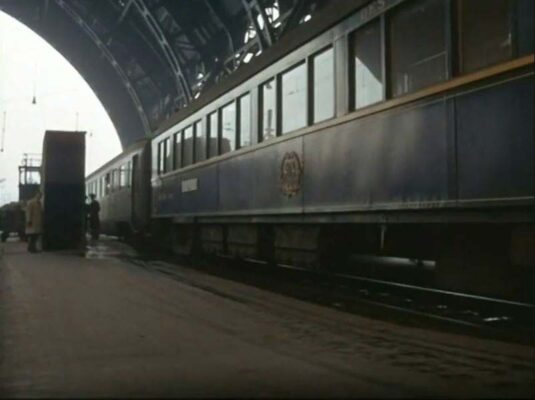 The monumental train shed of Milano Centrale terminus. Circa 1968
