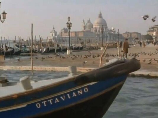 Across the Bacino San Marco can be seen the Basilica Santa Maria della Salute Circa 1968