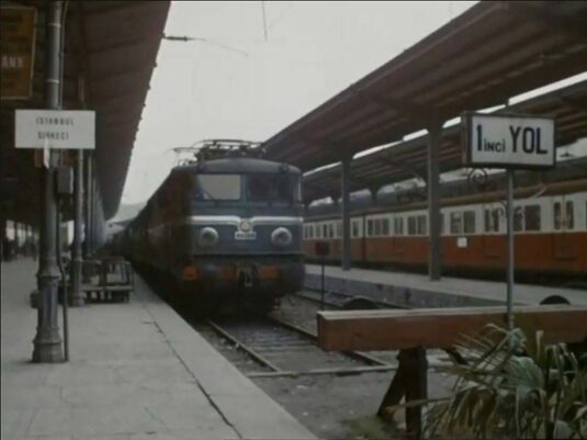 Platform 1 of Istanbul Sirkeci station Circa 1968