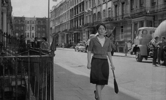 St. Stephen’s Gardens, W2 looking towards Ledbury Road in the background, circa Nos 143/147. Circa 1962