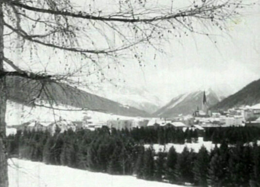 Davos viewed from the north Circa 1954