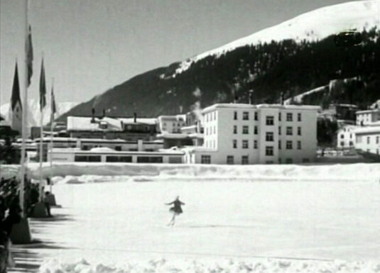 Davos Stadium looking south west Circa 1954