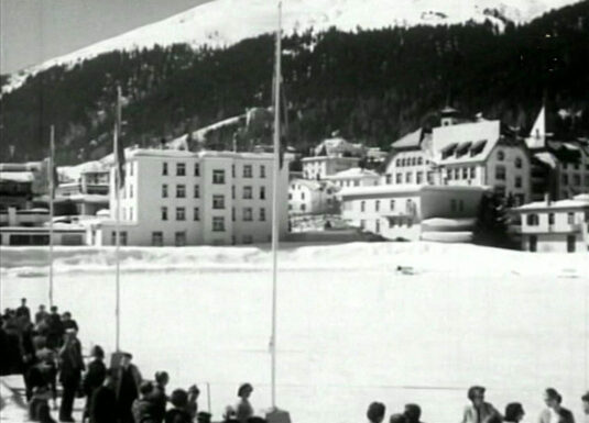 Davos Stadium. Circa 1954
