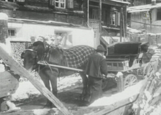 Outside 17 Hauptstraße, Monstein Circa 1954