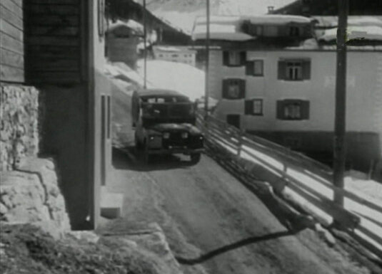 Monstein viewed from the side of Hauptstraße 3 looking east. Circa 1954