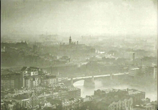 Southwark Bridge holding center stage. Circa 1942