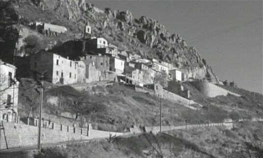 With the bell tower of Notre-Dame-des-Neiges in the near background, is that Av. Du Château, Sainte Agnès, Alpes-Maritimes in the foreground? Circa 1958