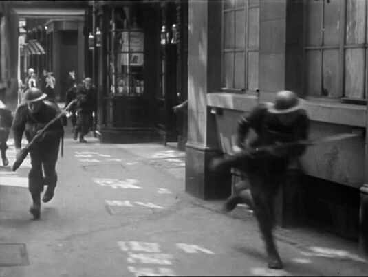Masons Avenue, EC2 and the 'Ye Olde Doctor Butler's Head'. Circa 1942