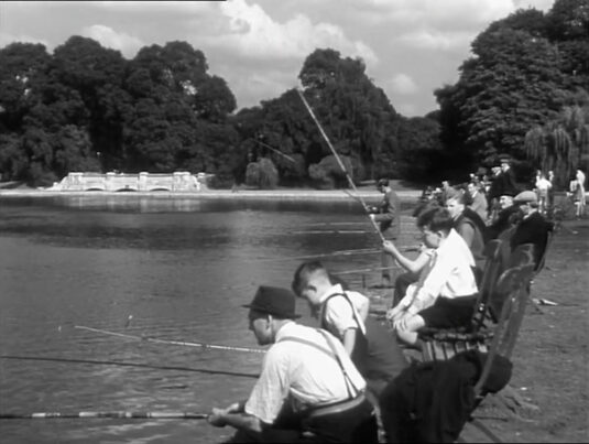 That is the Dell Bridge, Hyde Park in the background. Circa 1942