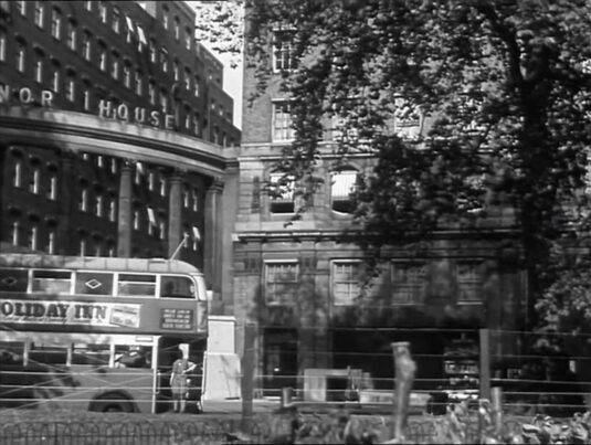 Hyde Park, looking across Park Lane to the Grosvenor House Circa 1942