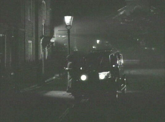 He is dropped off outside 16 Church Row, Hampstead, London NW3 Circa 1949