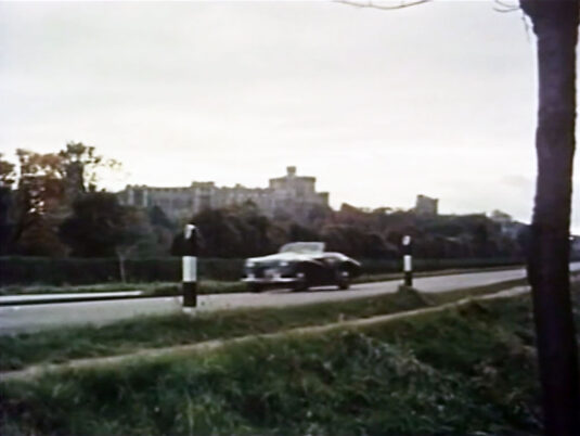 Windsor Castle as seen from King Edward Vll Avenue, Windsor, Berks. Circa 1955