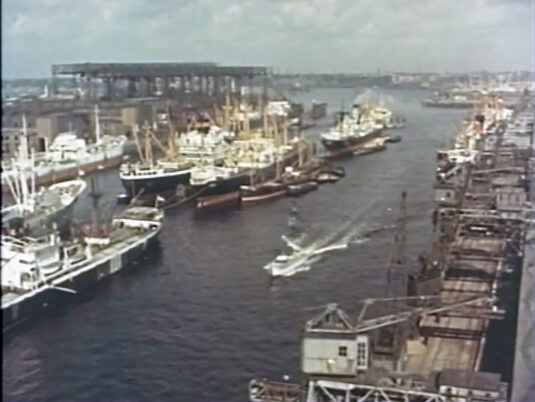 Hamburg Harbour. Circa 1955