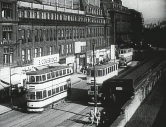 Pinstone Street Looking north. Circa 1942