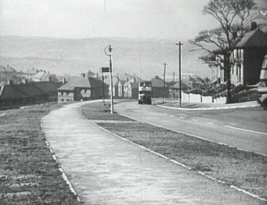 East Bank Road looking north from Eastern Avenue, S2. Circa 1942