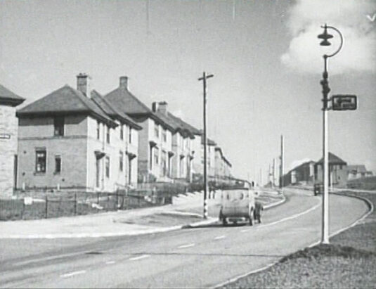 East Bank Road, looking east from Eastern Avenue. Circa 1942