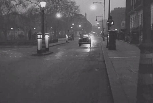 Russell Square WC1 looking south-east towards Montague Street. Circa 1949