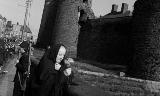 The walls of the King John's Castle to Castle Street Circa 1957