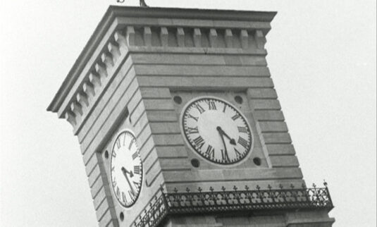 The Dock Clock, Steamboat Quay, Dock Road, Limerick. County Limerick. Circa 1957
