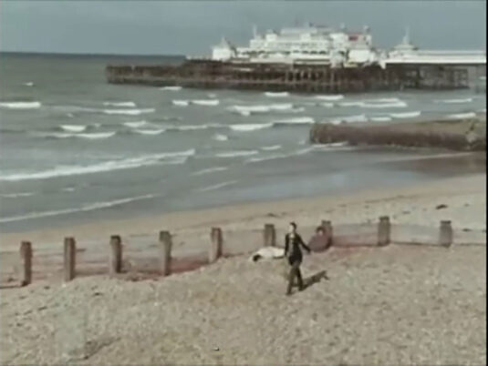 righton West Pier in the background Circa 1970