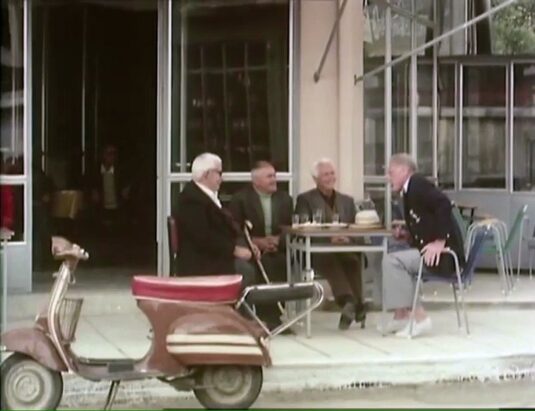 This café is on Eleftherios Venizelos Street at the junction with 25th March Street in Malia. Circa 1977