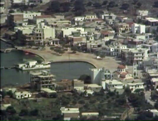Elounda from up in the hills above Mavrikiano. Circa 1977