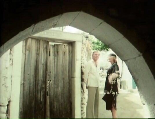 The reverse shot through the archway. Fourni. Circa 1977