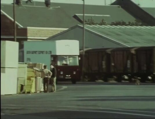 West India Dock to the east of Alpha Grove and Manilla Street as was. Circa 1970