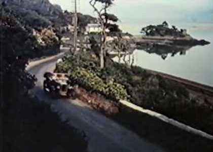 The A493 at Trefri with Trefri Lodge in the centre background. Circa 1955