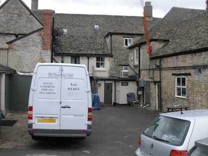 The is the rear of the Crown Inn, Minchinhampton in Gloucestershire.