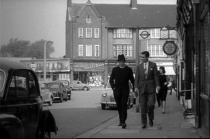 Station Road in Mill Hill, London NW7. Circa 1960