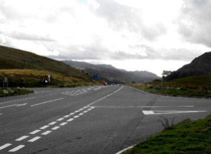 A498 towards the junction of the A4086 Capel Curig road.